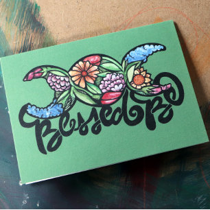 Triple Moon Bloom "Blessed Be" Kaart