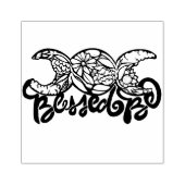 Triple Moon Bloom "Blessed Be" Rubberstempel (Afrduk)