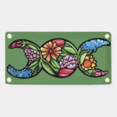 Triple Moon Bloom "Blessed Be" Spandoek (Horizontaal)