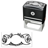 Triple Moon Bloom – Botanical Wiccan Symbol   Zelfinktende Stempel (In situ)