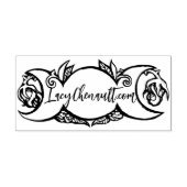 Triple Moon Bloom pagan wiccan symbool Zelfinktende Stempel (Design)