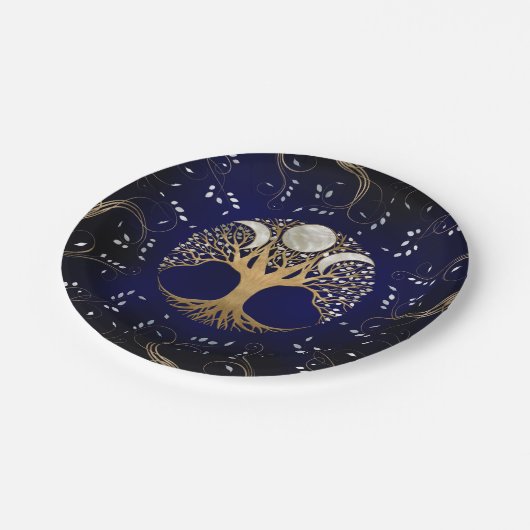 Triple Moon - Boom van het leven Papieren Bordje (Gekanteld)