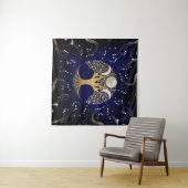 Triple Moon - Boom van het leven Wandkleed (In Situ (horizontaal))