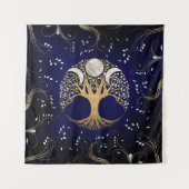 Triple Moon - Boom van het leven Wandkleed (Voorkant)