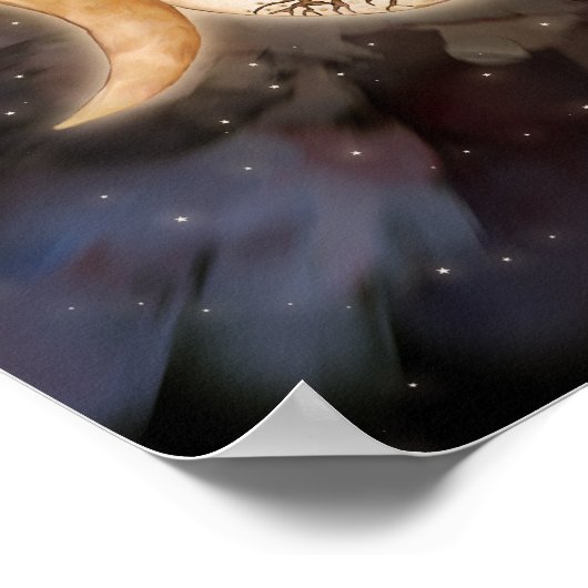 Triple Moon-boom van leven Poster (Hoek)