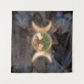 Triple Moon-boom van leven Wandkleed (Voorkant (horizontaal))