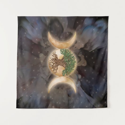 Triple Moon-boom van leven Wandkleed (Voorkant (horizontaal))