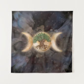 Triple Moon-boom van leven Wandkleed (Voorkant)