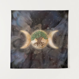 Triple Moon-boom van leven Wandkleed