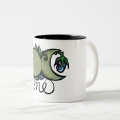 Triple Moon Crone Goddess Pagan Art Tweekleurige Koffiemok (Voorkant rechts)