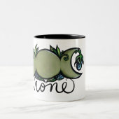 Triple Moon Crone Goddess Pagan Art Tweekleurige Koffiemok (Center)