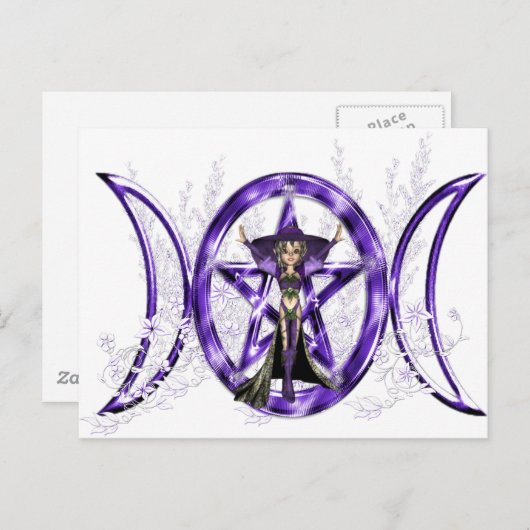 Triple Moon Elf Briefkaart (Voorkant / Achterkant)