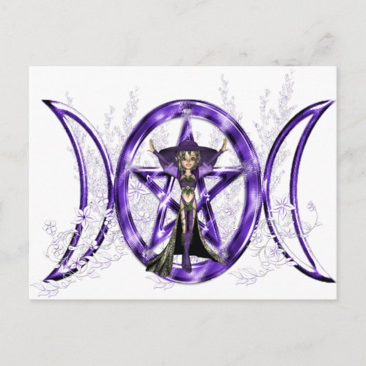 Triple Moon Elf Briefkaart (Voorkant)