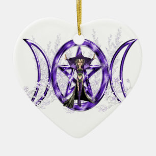 Triple Moon Elf Keramisch Ornament