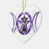 Triple Moon Elf Keramisch Ornament (Links)