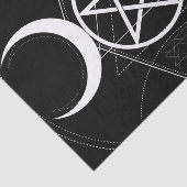 Triple Moon Geometry Pentagram Wicca Birthday Tissuepapier (Detail)