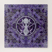 Triple Moon - Goddess - Amethyst en Silver Legpuzzel (Verticaal)