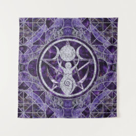 Triple Moon - Goddess - Amethyst en Silver Wandkleed