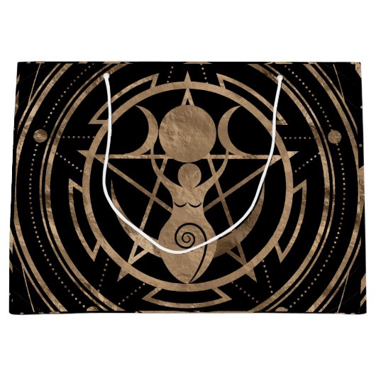 Triple Moon - Goddess - Black en Gold Groot Cadeauzakje (Voorkant)