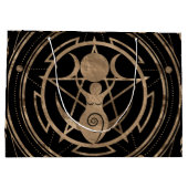 Triple Moon - Goddess - Black en Gold Groot Cadeauzakje (Achterkant)