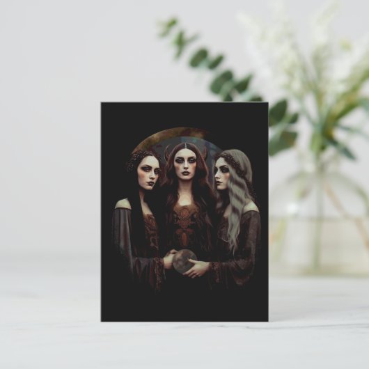 Triple Moon Goddess Briefkaart (Staand voorkant)
