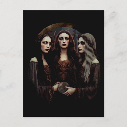 Triple Moon Goddess Briefkaart (Voorkant)