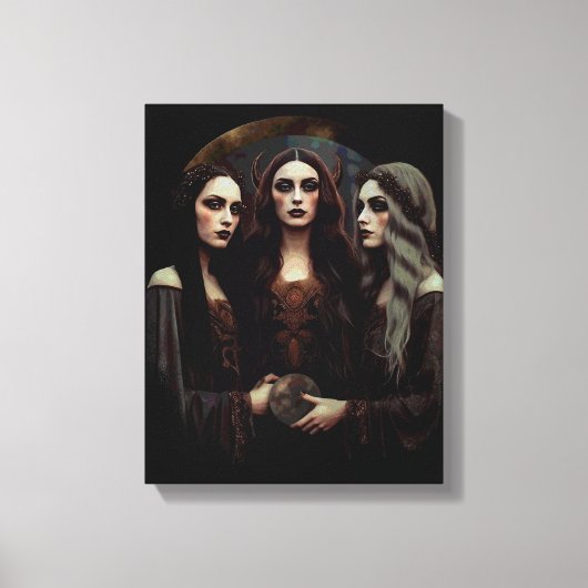 Triple Moon Goddess Canvas Afdruk (Voorkant)
