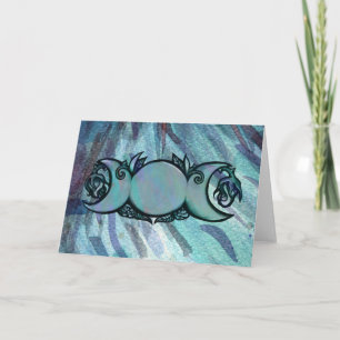 Triple Moon Goddess Gaia Artwork Green Witch Kaart