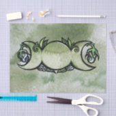 Triple Moon Goddess Gaia Artwork Green Witch Tissuepapier (Craft)