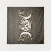 Triple Moon - Goddess - Golden Blossom Wandkleed (Voorkant (horizontaal))