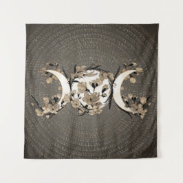 Triple Moon - Goddess - Golden Blossom Wandkleed