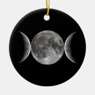 Triple Moon Goddess Keramisch Ornament