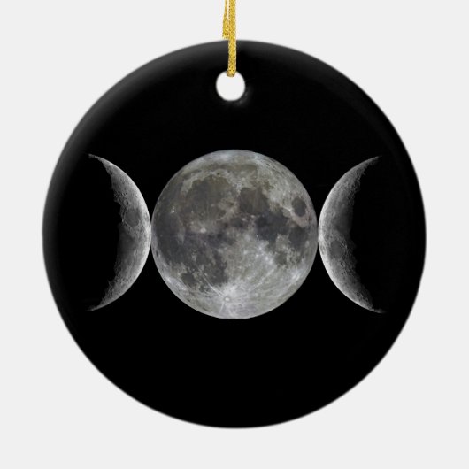 Triple Moon Goddess Keramisch Ornament (Achterkant)