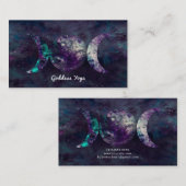 Triple Moon Goddess Luna Universe Moons Yoga Visitekaartje (Voorkant / Achterkant)