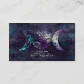 Triple Moon Goddess Luna Universe Moons Yoga Visitekaartje (Achterkant)