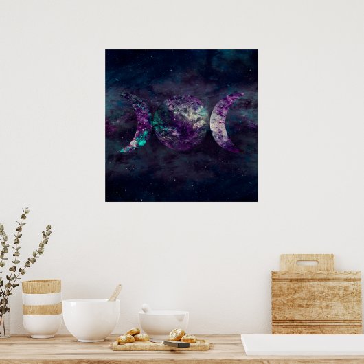 Triple Moon Goddess Luna Universe Poster (Keuken)