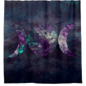 Triple Moon Goddess Luna Universe Space Douchegordijn (Voorkant)