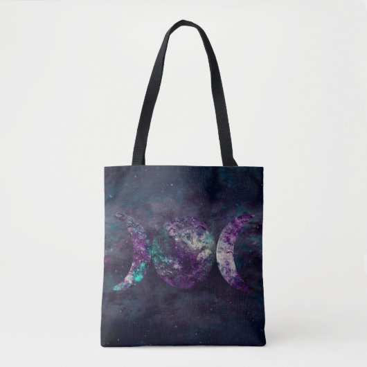Triple Moon Goddess Luna Universe Tote Bag (Voorkant)