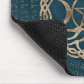 Triple Moon Goddess met pentagram Muismat (Hoek)