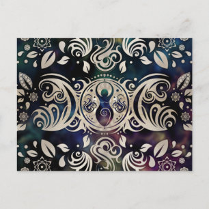 Triple Moon Goddess Moonlight paars #1 Briefkaart