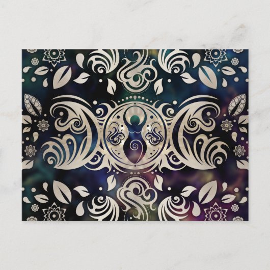 Triple Moon Goddess Moonlight paars #1 Briefkaart (Voorkant)
