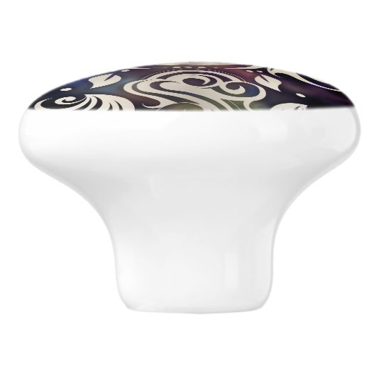 Triple Moon Goddess Moonlight paars #1 Keramische Knop (Zijkant)