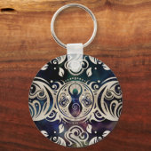 Triple Moon Goddess Moonlight paars #1 Sleutelhanger (Voorkant)