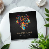 Triple Moon Goddess Ornament Vierkante Visitekaartje