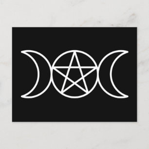 Triple Moon Goddess Pentacle Briefkaart