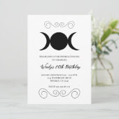 Triple Moon Goddess Pentacle Verjaardagsfeestje Kaart (Staand voorkant)