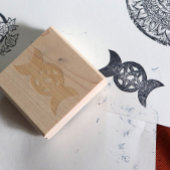 Triple Moon Goddess Pentagram Rubberstempel