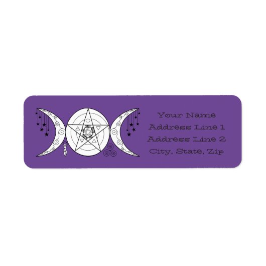 Triple Moon Goddess - Personaliseren Etiket (Voorkant)