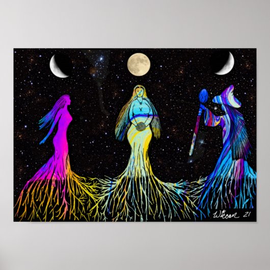 Triple moon Goddess poster (Voorkant)