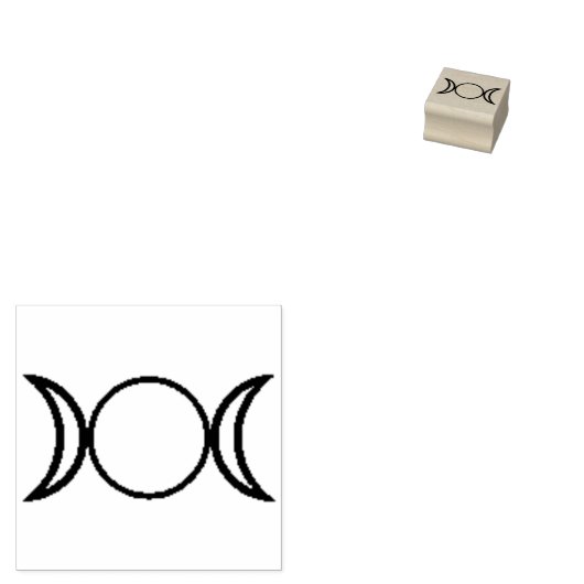 Triple Moon Goddess Stamp Rubberstempel (Gestempeld)